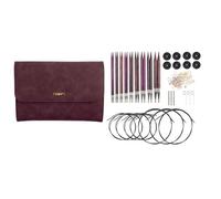 Knit Picks Options Holz austauschbares Stricknadel-Set mit Etui und Maschenmarkierern (Königsviolett)