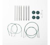 Knit Picks Options Spitzen- oder Sockennadelspitzen, Metall, Edelstahl, austauschbares Stricknadel-Set (Relections Edelstahl)