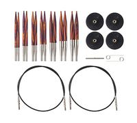 Knit Picks Options Stricknadel-Set aus Holz, mit kurzer Spitze, austauschbar, 7 cm (Radiant)