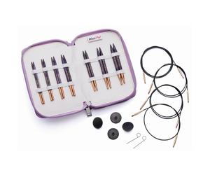 Knit Pro Nadelset Deluxe Special Jadore Cubics Holz 10cm Nadellänge mit Etui 19302