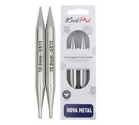 KnitPro wechselbare Nadelspitzen Nova Metall lang 10,00 mm 128 mm 1 Paar