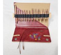 Knit Pro Rundstricknadel-Set aus Birkenholz, lang/kurz, austauschbar, 11 Paar Nadelspitzen mit Kabeln und Zubehör (Retro, Special IC, 10 cm - 3,5-12,0 mm)