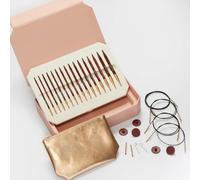 Knit Pro Symfonie Rundstricknadel-Set, Rosenholz, normale austauschbare Rundstricknadeln, 8 Paar Nadelspitzen mit 4 Kabeln und Zubehör, 3,50, 4,00, 4,50, 5,00, 5,50, 6,00, 7,00 und 8,00 mm