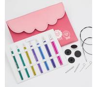 Knit Pro Zing Midi Normal/Special austauschbare Rundstricknadel-Set, 7 Paar Spitzen mit 3 Kordeln und anderem kleinen Zubehör (Normal IC 13 cm - 3,0-5,0 mm)