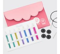 Knit Pro Zing Midi Normal/Special austauschbare Rundstricknadel-Set, 7 Paar Spitzen mit 3 Kordeln und anderem kleinen Zubehör (Special IC 10 cm - 3,0-5,0 mm)