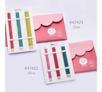 KnitPro Nadelspiel Set ZING in Stoffetui, in verschiedenen Längen 15cm