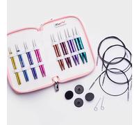 KnitPro wechselbare Nadelspitzen Set Zing Deluxe Set mit KURZEN SPITZEN (10cm)