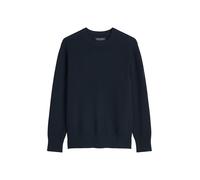 Rundhalspullover MARC O'POLO "aus reiner Bio-Baumwolle", Herren, Gr. L, schwarz navy, Obermaterial: 100% Baumwolle, unifarben, Rundhals, Pullover Rundhalspullover (93453406-L) schwarz navy