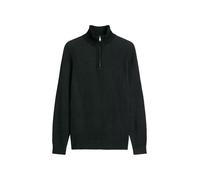 Troyer MARC O'POLO "aus Bio-Baumwoll-Schurwoll-Mix", Herren, Gr. XL, schwarz, Obermaterial: 68% Baumwolle, 17% Schurwolle, 8% Polyamid, 7% Polyester, unifarben, Pullover Troyer (56633353-XL) schwarz