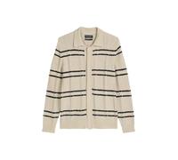Marc O'Polo Regular Fit Strickjacke aus Baumwoll-Mix in Ecru, Größe XL