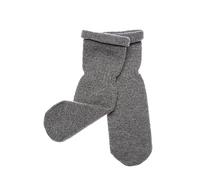 KNITAS Babystricksocken aus Merino und Kaschmirwolle für Baby Kleinkind I Warme Stricksocken für Neugeborene 0-6 Monate I Babies Erstlings-socken ohne festen Absatz in der Farbe Grau