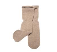 KNITAS Babystricksocken aus Merino und Kaschmirwolle für Baby Kleinkind I Warme Stricksocken für Neugeborene 0-6 Monate I Babies Erstlings-socken ohne festen Absatz in der Farbe Beige