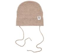 KNITAS Einlagig Gestrickte Babymütze aus Merino und Kaschmirwolle für Baby Kleinkind I Superweiche und warme Mütze für Neugeborene 0-6 Monate I Babies Wintermütze in der Farbe Beige