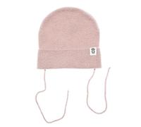 KNITAS Einlagig Gestrickte Babymütze aus Merino und Kaschmirwolle für Baby Kleinkind I Superweiche und warme Mütze für Neugeborene 0-6 Monate I Babies Wintermütze in der Farbe Rosa