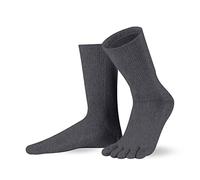 Knitido lange Zehensocken Cotton & Merino Melange aus Baumwolle und Merino, Größe:39-42, Farbe:Charcoal (103)