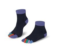 Knitido Rainbows, Kurze Zehensocken mit bunten Zehen, 95% Baumwolle, 1 er Pack, für Damen, Herren und Kinder