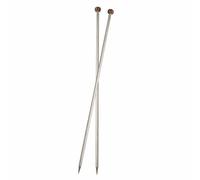 KnitPro 15 cm x 3,00 mm galvanisch Hohl Messing Nova Metall Single Ended Stricknadeln, Silber