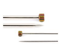 KnitPro 15 cm x 4,50 mm galvanisch Hohl Messing Nova Metall Single Ended Stricknadeln, Silber