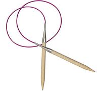 KnitPro 150 cm x 8 mm Basix feste Rundstricknadeln Birke