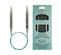 KnitPro 36067 Rundstricknadel Mindful 9,00 mm englisch, Blaugrün, 9 mm, 40 cm