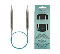 KnitPro 36106 Rundstricknadel Mindful 8,00 mm englisch, Blaugrün, 8 mm, 80 cm