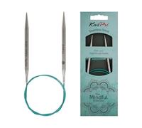 KnitPro 36123 Rundstricknadel Mindful 6,00 mm englisch, Blaugrün, 6 mm, 100 cm
