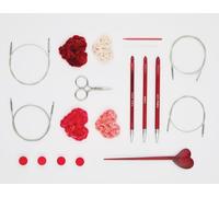 KnitPro Häkelnadel Set Amore tunesisch, mit austauschbarem Seil