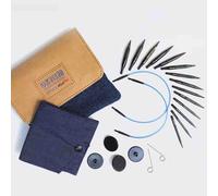 KnitPro Austauschbare Nadeln Set Mini Holz Indigo 5cm lang 20645