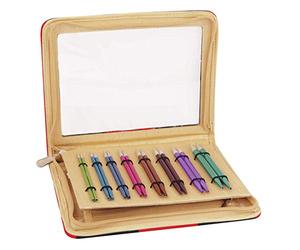 KnitPro Austauschbare Strickspitzen Set, Aluminium, rot, 19cm / 3.5-4-5-5.5-6-7-8mm