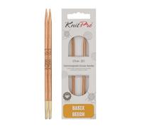 KnitPro Basix Birch: Knitting Pins: Circular: Interchangeable: Special: 8.5cm x 3.75mm, Braun