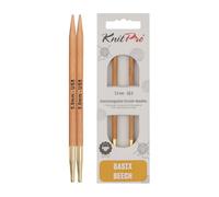 KnitPro Rundstricknadeln Basix Birch – austauschbar, Birkenholz, 5,00 mm, 8,5 cm