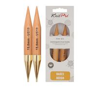 KnitPro Austauschbare Rundstricknadeln Basix Birch Birkenholz 11,6 cm 15 mm Mehrfarbig