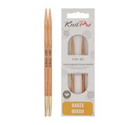 KnitPro Basix Birch: Knitting Pins: Circular: Interchangeable: Standard: 11.6cm x 4.00mm, Birkenholz, Multi-Colour, 11.6cm x 4mm