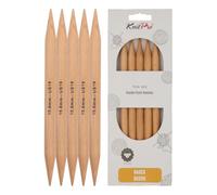 KnitPro Strumpfstricknadeln K35128 Holz Braun 15 mm × 20 cm, 5 Stück