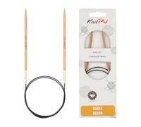 KnitPro K35412 Rundstricknadel, Birkenholz, Braun, 150cm x 3.5mm