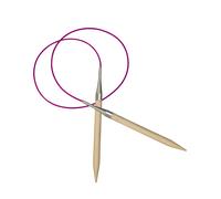 KnitPro Basix Birch Feste Rundstricknadeln 100cm Birkenholz Natur 4mm