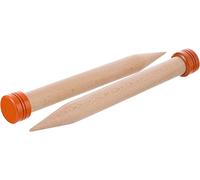 KnitPro Basix Birke Stricknadeln: einseitig: 30 cm x 30 mm, Birkenholz, Mehrfarbig, 30 x 3 x 4 cm