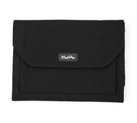 KNITPRO K12863 Coal Rundstricknadeletui-Verwicklungsfreie Hülle für Rundstricknadeln, Veloursleder, Schwarz, 22.5 x 18 x 2cm