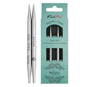 KnitPro Nadelspitzen K36179 – Mindful Kollektion, austauschbar, Edelstahl, Silber 10 cm 6 mm (2er)