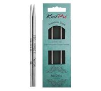 KnitPro K36152 Nadel Tipps, Edelstahl, Silber, 13cm, 3.25mm, 2 Count