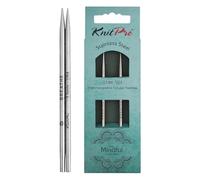KnitPro K36153 Nadel Tipps, Edelstahl, Silber, 13cm, 3.5mm, 2 Count