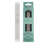 KnitPro K36007 Nadeln, Edelstahl, Silber, 15cm, 3.5mm, 5 Count