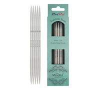 KnitPro K36009 Nadeln, Edelstahl, Silber, 15cm, 4mm, 5 Count