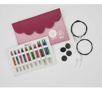 KnitPro Dreamz austauschbare Rundstricknadeln kurze Nadeln 10 cm aus Holz Set