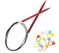 KnitPro Dreamz Rundstricknadeln 10 Zoll Gr e 8 (25 cm 5,00 mm) mit 10 bunten Maschenmarkierern