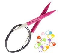 KnitPro Dreamz Rundstricknadeln 47 Zoll Gr e 13 (120 cm 9,00 mm) mit 10 bunten Maschenmarkierern