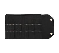 KNITPRO K12862 Faltbares Stricknadeletui mit Doppelspitze - Umschlagform mit Zwei magnetischen Knöpfen, Wildlederimitat, anthrazit, 22 x 17.5 x 1.5cm