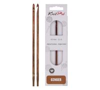 KnitPro KP31263 Ginger: Afghan/Tunisian: Crochet Hook: 4.00mm, Braun, 4mm