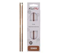 KnitPro KP31241 Ginger: Crochet Hook: 15cm x 3.00mm, Holz, Braun, 15cm x 3mm