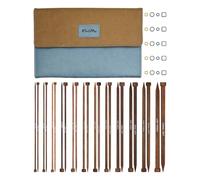 KnitPro Einspitziges Ingwer-Nadelset - 12 Paar 25 cm lange Einzelstricknadeln. Ingwer-Set für Anfänger, Profis und Geschenkset